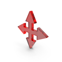 Glass Four Directional Move Arrows Icon PNG & PSD Images