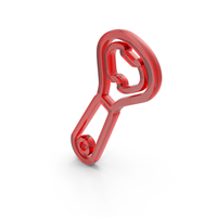 Red Glass Bottle Opener Outline Symbol PNG & PSD Images