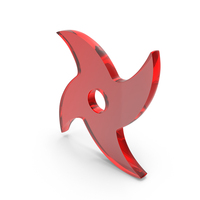 Red Glass Shuriken Icon PNG & PSD Images