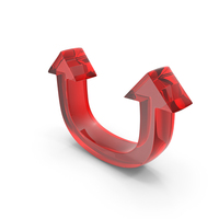 Red Glass U Turn Arrow Symbol PNG & PSD Images