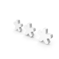 3 Star Password White PNG & PSD Images