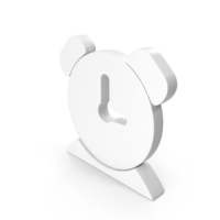 Alarm Clock Time Logo White PNG & PSD Images