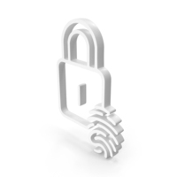 Finger Print Lock Secure Web White PNG & PSD Images