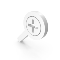 White Magnifying Glass Zoom In Symbol PNG & PSD Images