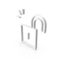 Secure Lock Break White PNG & PSD Images