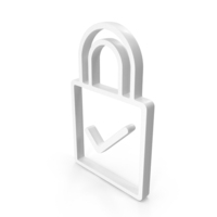 Secure Lock Tick Web White PNG & PSD Images