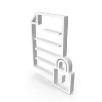 White Secure Page Lock Symbol PNG & PSD Images