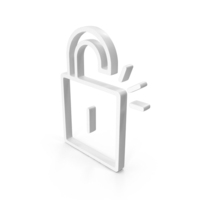 Secure Un Lock Break White PNG & PSD Images