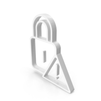 Secure Warning Lock Web White PNG & PSD Images