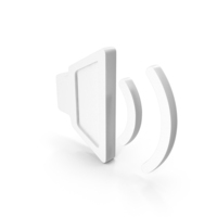 Speaker Volume High White PNG & PSD Images