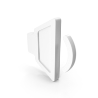 White Speaker Low Volume Symbol PNG & PSD Images