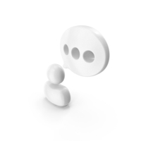User Web With Chat Bubble White PNG & PSD Images