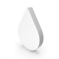Water Drop Logo White PNG & PSD Images