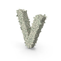 Money Letter V PNG & PSD Images