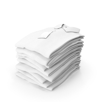 Folded Polo Shirt Pile White PNG & PSD Images