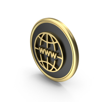 WWW Wide Web Symbol Coin PNG & PSD Images