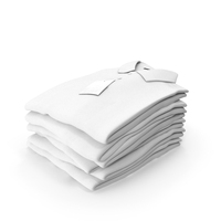 Folded Polo Shirt 6 Pile White PNG & PSD Images
