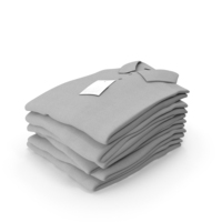 Folded Polo Shirt 6 Pile Gray PNG & PSD Images