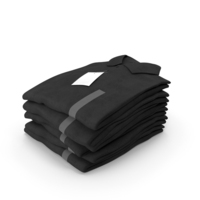 Folded Polo Shirt Pile Black PNG & PSD Images