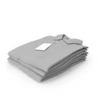 Folded Polo Shirt 3 Pile Gray PNG & PSD Images