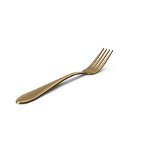 Golden Dessert Fork PNG & PSD Images