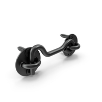 Hook and Eye Latch for Barn Door Black PNG & PSD Images