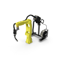Industrial Robot With Arc Welding Kit PNG & PSD Images