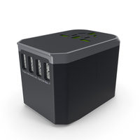 International Plug Adapter With USB PNG & PSD Images