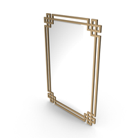 Mirror In A Gold Metal Frame PNG & PSD Images
