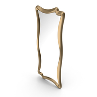 Wall Mirror In A Figured Frame  Aged Gold PNG & PSD Images
