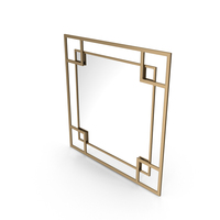 Square Mirror In A Gold Frame PNG & PSD Images