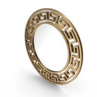 Round Mirror In Gold Frame PNG & PSD Images