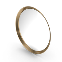 Round Mirror In A Brass Frame Orion PNG & PSD Images