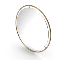 Round Mirror In A Brass Nimbus Frame PNG & PSD Images