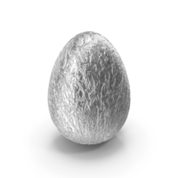 Easter Egg In Silver Foil PNG & PSD Images