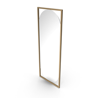 Oval Mirror In A Metal Gold Frame PNG & PSD Images