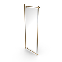 Rectangular Mirror In A Brass Frame PNG & PSD Images