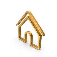 Gold Home Loan Outline Icon PNG & PSD Images