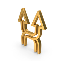 Outline Two Side Way Arrows Icon Gold PNG & PSD Images