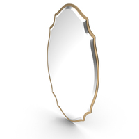 Horizontal Gold Wall Mirror PNG & PSD Images