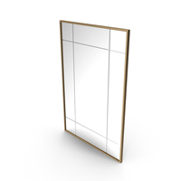 Metal Framed Geometric Beveled Wall Accent Mirror PNG & PSD Images