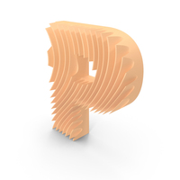 Wavy Shape Letter P PNG & PSD Images