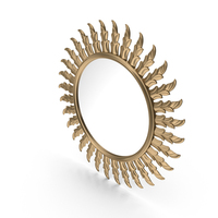 Modern Sun Accent Mirror PNG & PSD Images