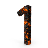 Burnt Number 1 PNG & PSD Images