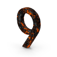 Burnt Number 9 PNG & PSD Images