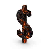 Burnt Dollar Symbol PNG & PSD Images