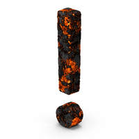 Burnt Exclamation Mark Symbol PNG & PSD Images