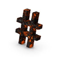 Burnt Hashtag Symbol PNG & PSD Images