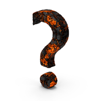 Burnt Question Mark Symbol PNG & PSD Images
