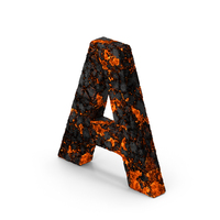 Burnt Letter A PNG & PSD Images